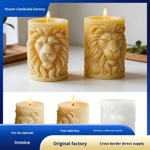 Moule à bougie parfumée UNIMOUND Lion, DIY, diffuseur d'aromathérapie de bureau, ornement en pierre, animal en silicone, fabriqué en Chine, forme irrégulière - Product Image 3