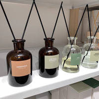 50ml 100ml Reed Diffuseur Bouteille avec Bouchon Boîte Cadeau Personnalisée Glazen Geurstaafjes Diffuse