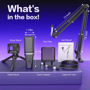 USB <span class=keywords><strong>Condenser</strong></span> <span class=keywords><strong>Microphone</strong></span> Chuyên Nghiệp <span class=keywords><strong>Micro</strong></span> Điện Thoại Streaming Podcast <span class=keywords><strong>Microphone</strong></span> RGB Chơi Game <span class=keywords><strong>Microphone</strong></span> - Product Image 3