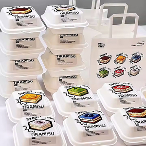 Bán buôn tùy chỉnh dùng một lần giấy các tông bao bì thực phẩm bù đắp <span class=keywords><strong>Burger</strong></span> hộp cho Sushi khoai tây chiên chiên gà dầu-bằng chứng - Product Image 1