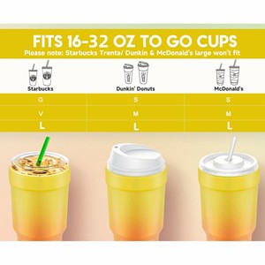 Manchon de café <span class=keywords><strong>glacé</strong></span> Isolation en acier inoxydable à double paroi Manchon de café réutilisable pour Dunkin Donuts McDonalds 16-32 oz - Product Image 2