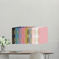A6 clair paillettes rose acrylique planificateur Budget classeur couverture pour ordinateur portable avec anneau en métal or argent étanche Durable produit de classement