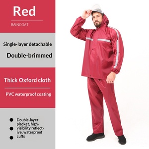 Zweiteiliger Oxford-Stoff Regenmantel für Erwachsene Herrendesign für Motorradfahren Elektro-Lieferfahrer Touren & Regenfahrten - Product Image 3
