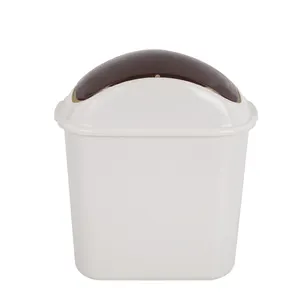 Household custom 8l plastic waste trash can bins with swing lid