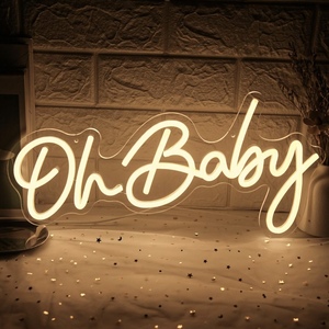 Iluminación LED de Neón Personalizada Ohbaby para Habitaciones Infantiles, Bodas, Fiestas, Oficinas, Tiendas, Luces de Ambiente Púrpura, Decoración para Eventos y Fiestas en el Hogar - Product Image 1