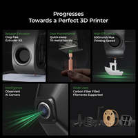 Imprimante 3D Creality K1C |   Imprimante 3D FDM haute vitesse 600 mm/s avec caméra IA et nivellement automatique, 220x220x250 mm
