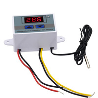 Pengontrol Suhu Digital 24V XH-W3001 Grosir, Layar LCD, IP56, Plastik, OEM, Dapat Dikustomisasi, Termometer LED