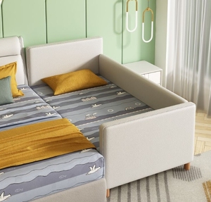 <span class=keywords><strong>Letto</strong></span> Allargato per Bambini in Legno Massello con Sponde di Sicurezza, <span class=keywords><strong>Letto</strong></span> Componibile Grande per Bambini e Bambine, <span class=keywords><strong>Letto</strong></span> Separato - Product Image 2