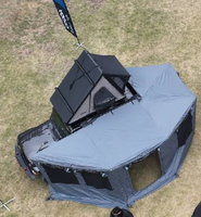 Toldo Lateral para Auto de 270 Grados para Campismo Todoterreno, Impermeable, con Revestimiento de PU, Marco de Aluminio Oxford, para Camioneta, Viajes al Aire Libre