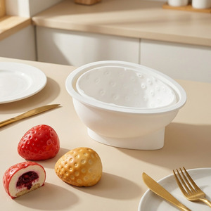 Strawberry <b>Cake</b> <b>Mold</b> PU Baking <b>Mold</b> 3D Fruit Dessert Mould for Chocolate Candy Fondant - Product Image 2