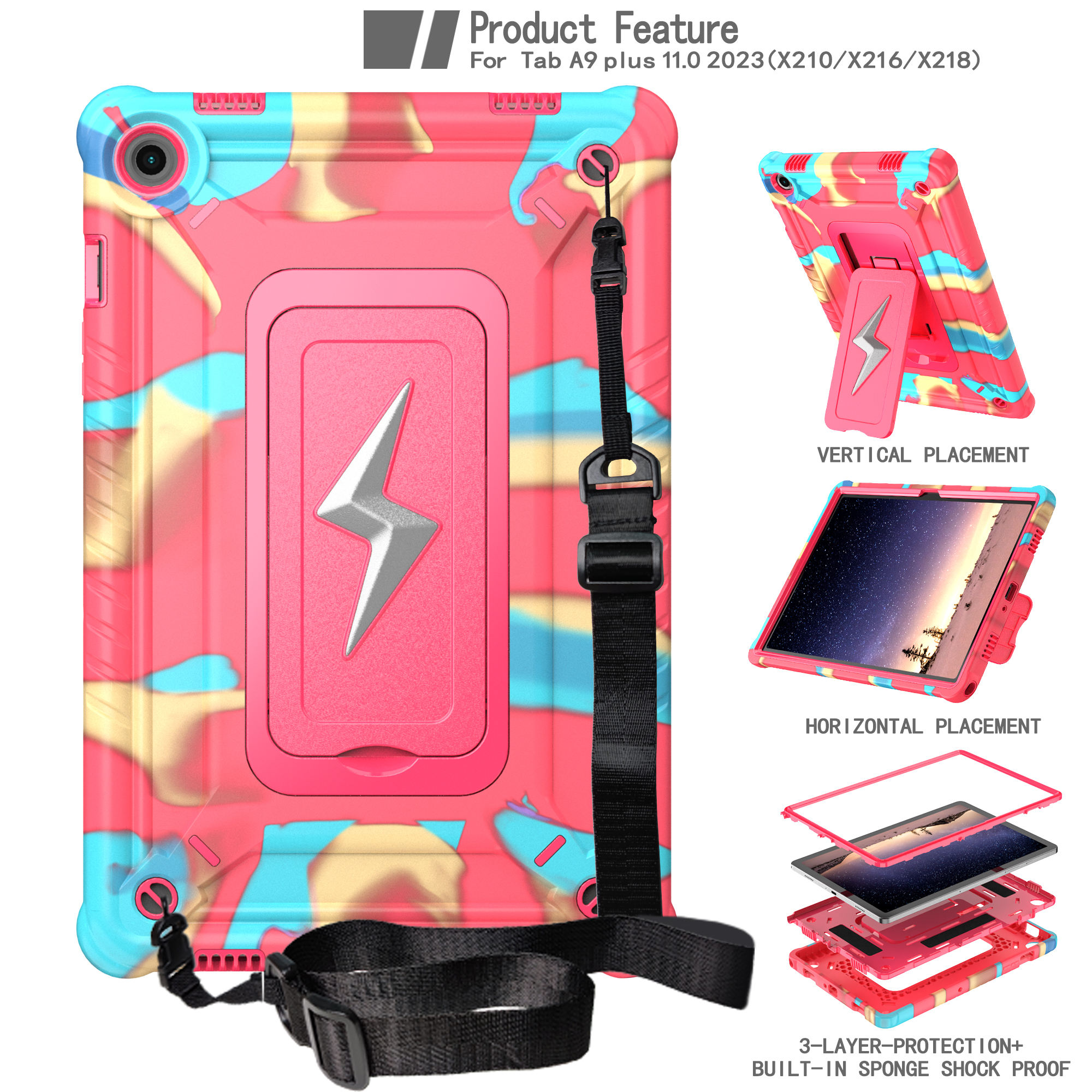 Arc-en-ciel + Rose rouge