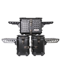 Set Kotak Perlengkapan Motor Grosir 38L, Set Kotak Atas Motor Aluminium Alloy 45L (3 Buah), Kotak Penyimpanan Bagasi Perjalanan