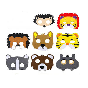 Mascherina IN feltro di animali 12 pz IN 1 SET per vestire COSTUME per fingere di giocare maschera per bambini - Product Image 5
