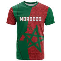 Maillot de Football Maroc Allez les Lions de l'Atlas en Gros Nouveau Design 2025 Motif Drapeau Marocain T-shirts pour Hommes par Sublimation