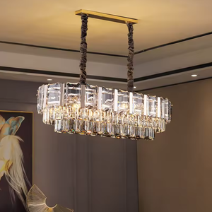 Zeal Lighting Decoración Luces colgantes Techo Lujo Oro Led Moderno K9 Crystal Rock Chandelier - Product Image 5
