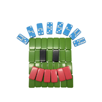 Usine en gros personnalisé luxe 5010 Domino carreaux vert rose rouge bleu coloré Double 6 9 12 Domino ensemble