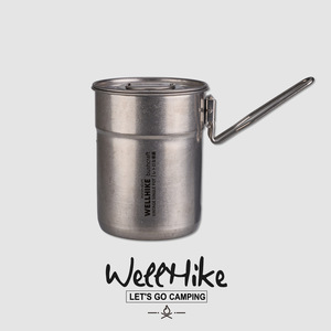 WELLHIKE 户外 BC 复古不锈钢单灶烹饪套装，适合独行徒步和方便面烹饪 - Product Image 1