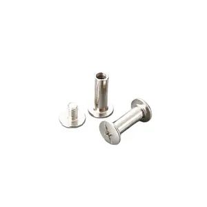 Countersunk Head Sex Bolt Binding Post Rivet Stainless Steel Male And Female Screw Chicago Screws For Leather