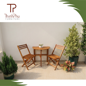Wholesale Solid Wood Furniture Set Coffee <b>Table</b> Chairs for Home <b>Bar</b> Restaurant Hotel Coffee Shop Garden Use Made in Vietnam - Product Image 5
