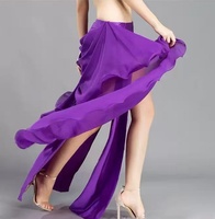 Robes de Danse Orientale Blanches à Fente Haute, Jupes Longues et Costumes de Scène Sexys
