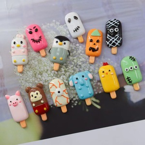 Halloween Popsicle Résine Accessoires DIY Crème Colle Bijoux Shell Autocollants Simulation Nourriture Jouer Animaux Matériel En Gros - Product Image 2