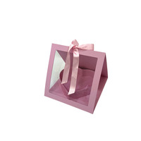Boîte de présentation de fleurs en forme de cœur triangulaire, boîte cadeau florale, boîte à fleurs, boîte cadeau souvenir