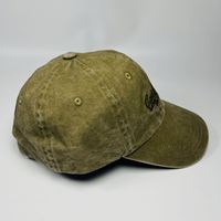 Venta al por mayor de algodón lavado Vintage sombreros de papá en blanco carta personalizada frente después del bordado Logo 6 paneles gorras de béisbol lisas