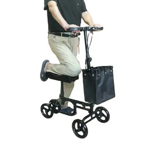 Trottinette de genouillère pour personnes âgées marcheur de genou orientable pour scooter de genou de jambe cassée