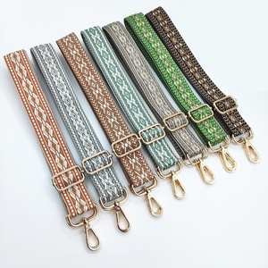 Nouvelle Sangle Large Jacquard Colorée en Forme <span class=keywords><strong>de</strong></span> Diamant <span class=keywords><strong>de</strong></span> 3,8 cm pour Sacs à Bandoulière Femme, Longue Sangle en Polyester Coton Léger - Product Image 1