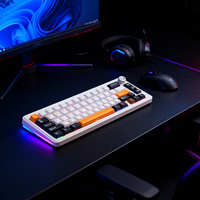Clavier mécanique sans fil à trois modes personnalisé OEM, clavier DIY 65% à échange à chaud, touches PBT colorées, clavier de jeu