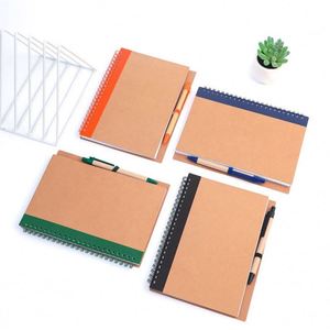 Cuaderno Espiral de Papel Kraft A5 con Logotipo Personalizado y Bolígrafo para Uso en Oficina, Regalos Promocionales - Product Image 2