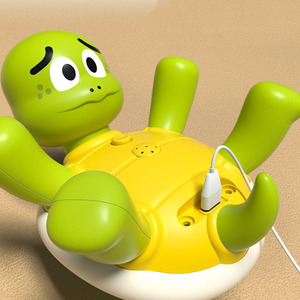 2025 pulvérisation d'eau colère tortue bain jouet Rechargeable électrique filature tortue enfants arroseur jouet - Product Image 4