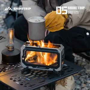 ShineTrip Mini Haard Draagbare Houtkachel Desktop RVS Buitenhaard Verwarming Picknick Wandelen Kamperen - Product Image 1