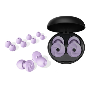 Tapones para los oídos negros de silicona con reducción de ruido para dormir, personalizados para pendientes, tapones para los oídos para avión - Product Image 1