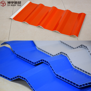 Cina <span class=keywords><strong>tegole</strong></span> di <span class=keywords><strong>plastica</strong></span> prezzi doppio strato Twinwall Upvc tetto vuoto in Pvc lamiera ondulata per la fabbrica copertura sul tetto - Product Image 5