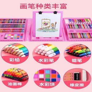En Stock, 208 Piezas, Juego de Juguetes de Dibujo de PVC Seguro para Niños, Venta al Por Mayor para Cultivar el Interés por la Pintura - Product Image 2