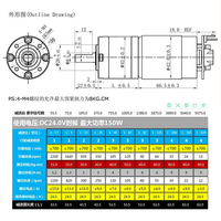 Moteur à engrenage planétaire en métal à couple élevé 42GP-775 12V ~ 24V/1600 tr/min ~ 8 tr/min moteur brossé cc pour ventilateur d'appareil ménager avant/arrière
