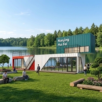 Maison conteneur démontable à panneaux sandwich 20-40 pieds, à plat, alimentée à l'énergie solaire pour logement temporaire, prix export, fabricant chinois