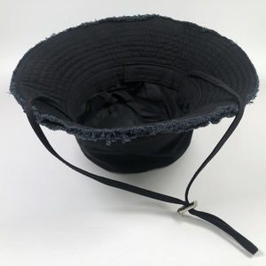 ODM couleur unie déchiré coton Boonie chapeau femmes Logo brodé réglable classique rétro bassin <span class=keywords><strong>bob</strong></span> personnalisé seau chapeau en détresse - Product Image 5