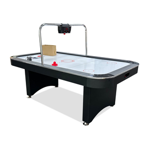 Table de <span class=keywords><strong>hockey</strong></span> sur <span class=keywords><strong>air</strong></span> classique 6/7 pieds avec marqueur électronique portable, pousseurs et disques pour un <span class=keywords><strong>jeu</strong></span> familial divertissant - Product Image 2