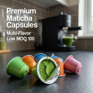 Cápsulas de Matcha para un Estilo de Vida Saludable, Sin GMO, Veganas, Orgánicas, Grado 1A-7A, Etiqueta Privada, Compra al por Mayor - Product Image 1