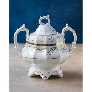 Azucarera de Porcelana Dorada Inglesa, Diseño de Lujo, Olla de Cocina para Restaurantes - Product Image 5