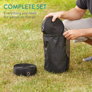 Filet de volleyball extérieur-Filet de protection pour balle de volleyball Équipement de <span class=keywords><strong>terrain</strong></span> de volleyball de plage avec piquets de vis à longue <span class=keywords><strong>ligne</strong></span> courte + sac - Product Image 6