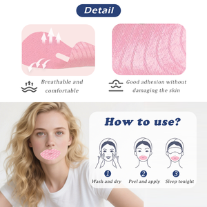 Anthrive Neuheit Baumwolle Rosa Lippenform Mundklebeband Öl- und Schweißresistent Feuchtigkeitsspendendes Mundklebeband-Patch zum Schlafen - Product Image 3