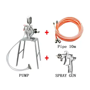 Yüksek kaliteli 3/8 küçük boyama kompresörü pnömatik A10 hava ile çalışan diyaframlı pompa püskürtme tabancası otomatik mikser