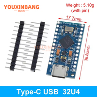 Pro Micro utiliza el microcontrolador Atmega32U4 con su propio programa de actualización USB, placa de desarrollo de microcontrolador de 5V/16M