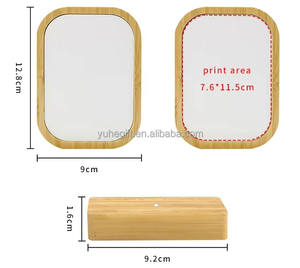 <span class=keywords><strong>Cadre</strong></span> photo en aluminium à sublimation rotatif à 360 degrés de forme rhomboïde avec base <span class=keywords><strong>magnétique</strong></span> en bois, artisanat, cadres photo en bambou avec boîte blanche - Product Image 4