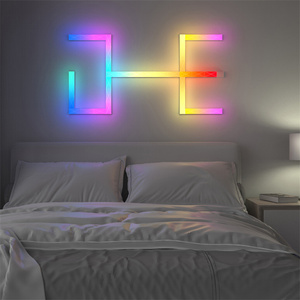 Lampes murales en <span class=keywords><strong>y</strong></span> pour la maison, 6 pièces, jeu, musique, synchronisation, DIY, Rgb - Product Image 3