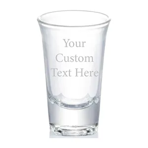 Promotion Wedding Souvenir Tequila Glasses Custom Logo 20ml 60ml Tequila Drinking Shot Glass With Heavy Base