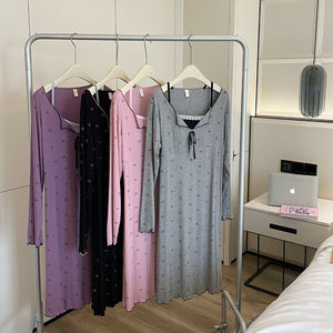 Pijamas <span class=keywords><strong>de</strong></span> Primavera 2026: Camisón Modal con Relleno en el Pecho y <span class=keywords><strong>Pijama</strong></span> a Juego - Product Image 6